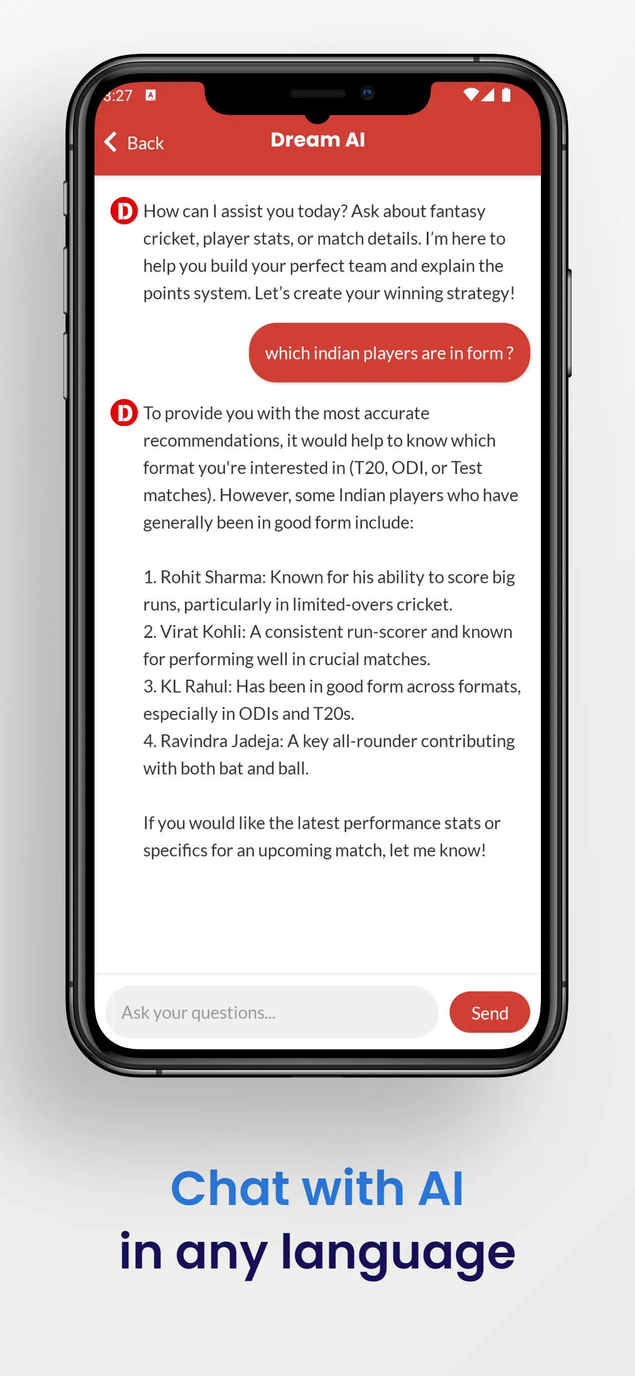 Dream AI : Create winning team | Indus Appstore | Screenshot