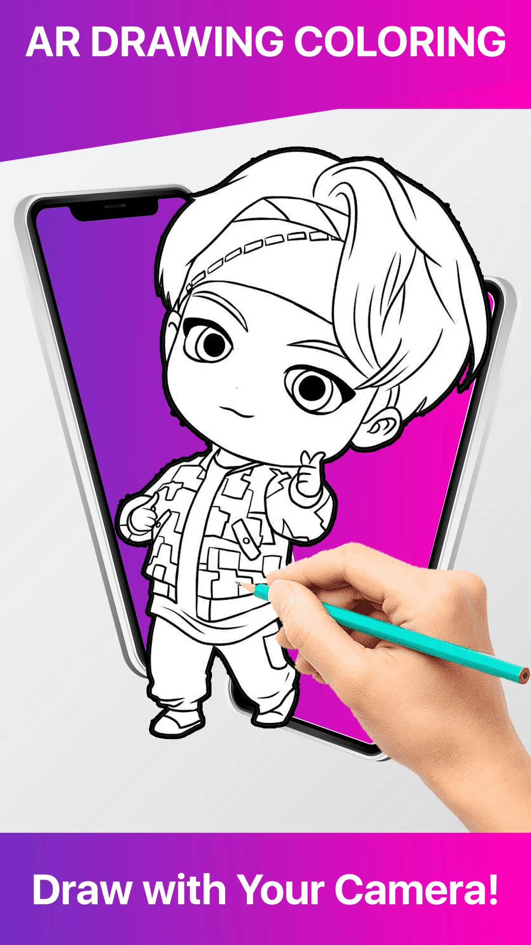 AR Draw Coloring Tiny Tan BTS | Indus Appstore | Screenshot