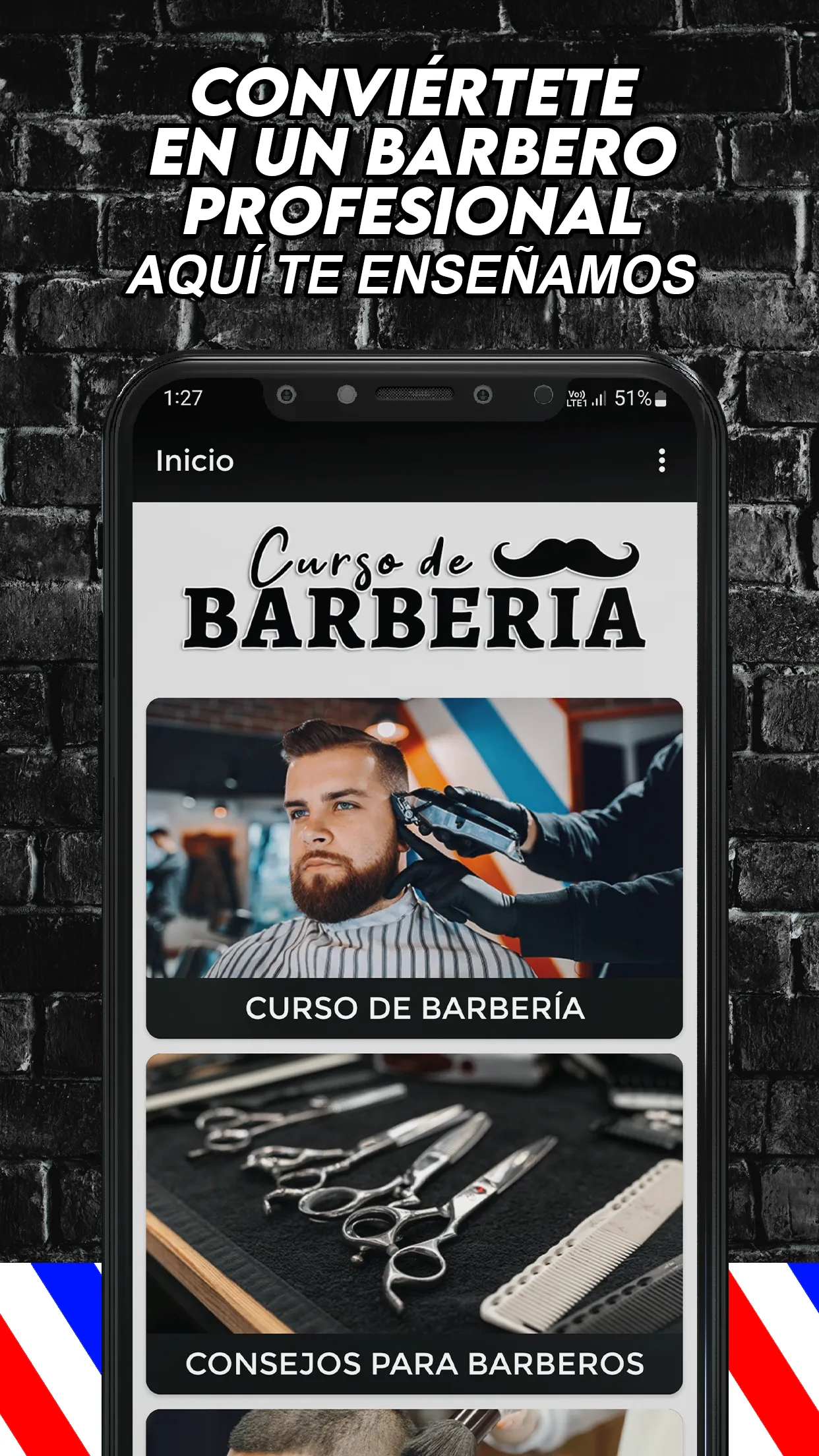 Curso de Barberia y Peluquería | Indus Appstore | Screenshot