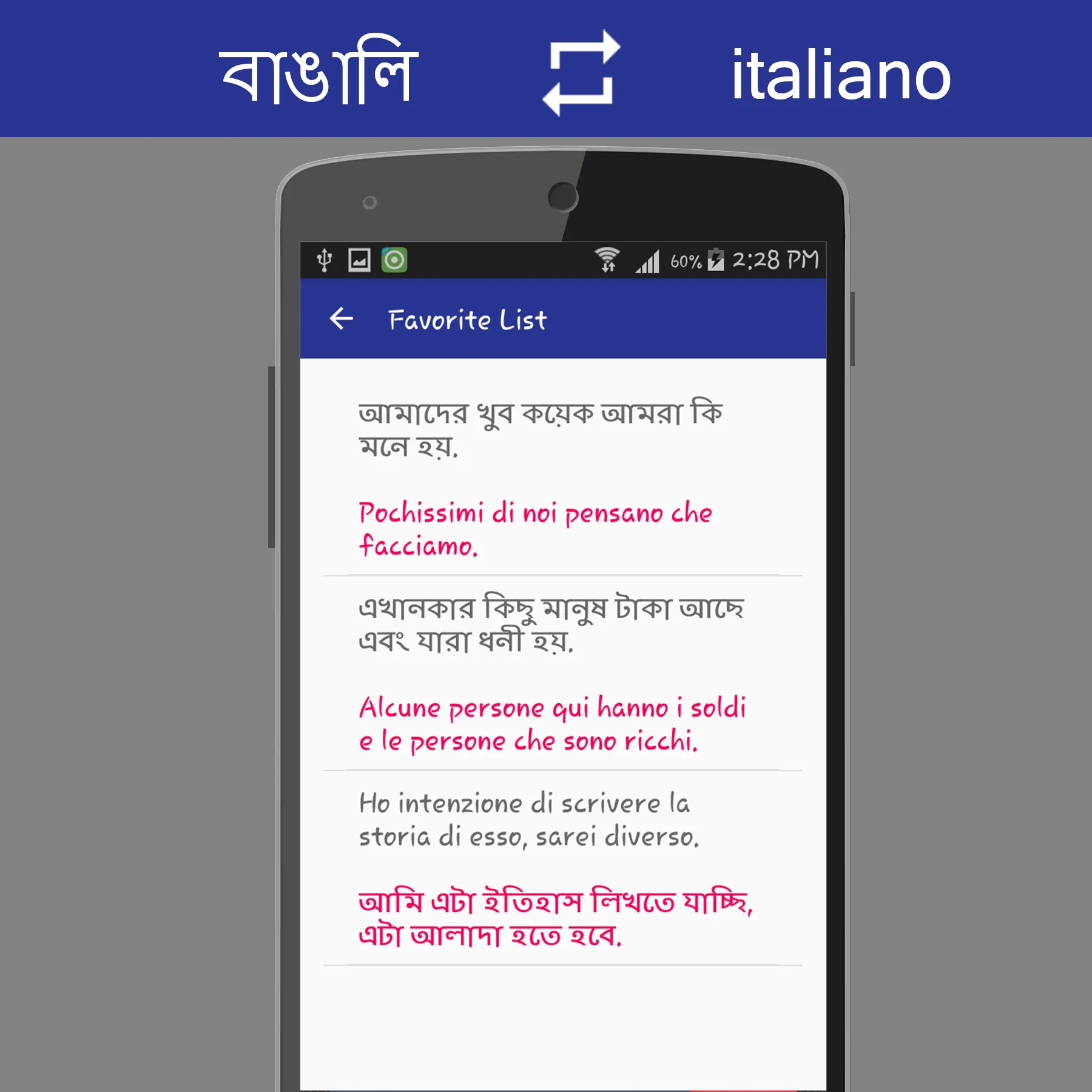 Bengali - Italian Translator | Indus Appstore | Screenshot