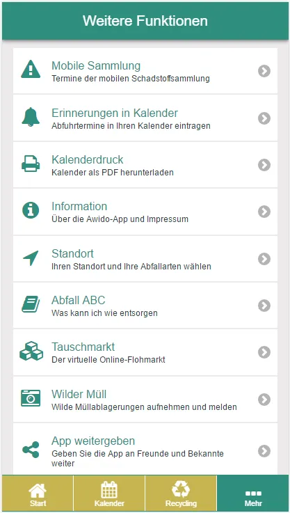 Aichach-Friedberg Abfall-App | Indus Appstore | Screenshot