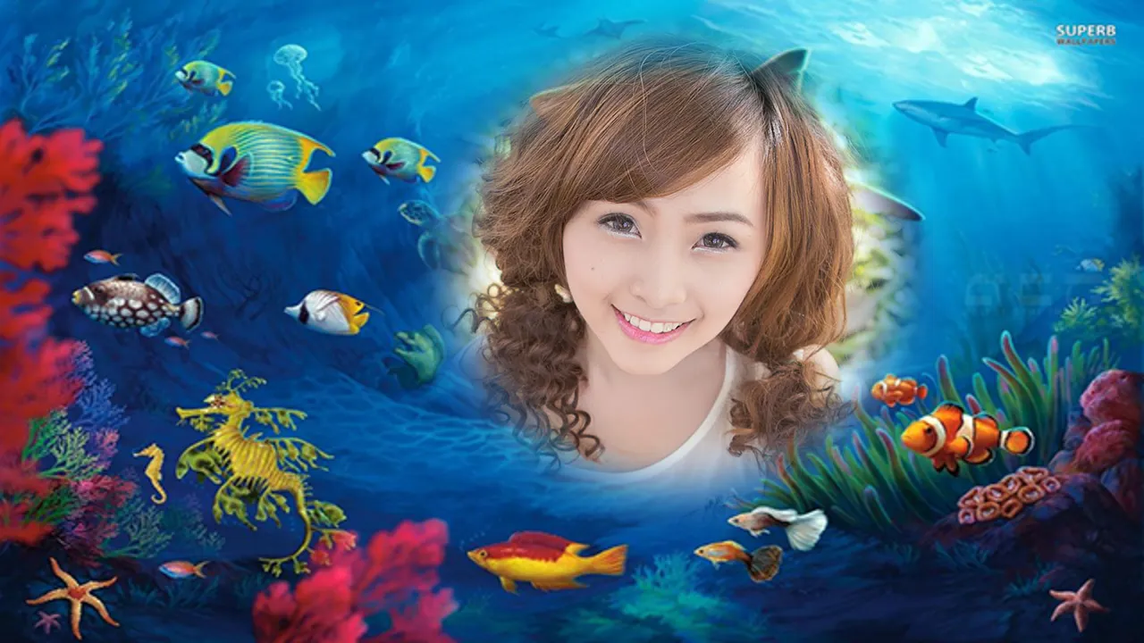 underwater photo frames costum | Indus Appstore | Screenshot