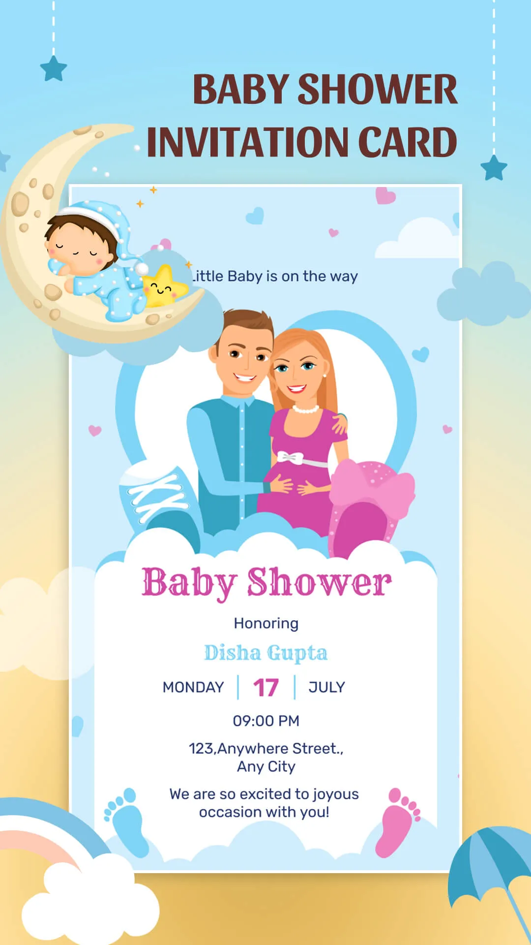 Baby Shower Invitation Card | Indus Appstore | Screenshot