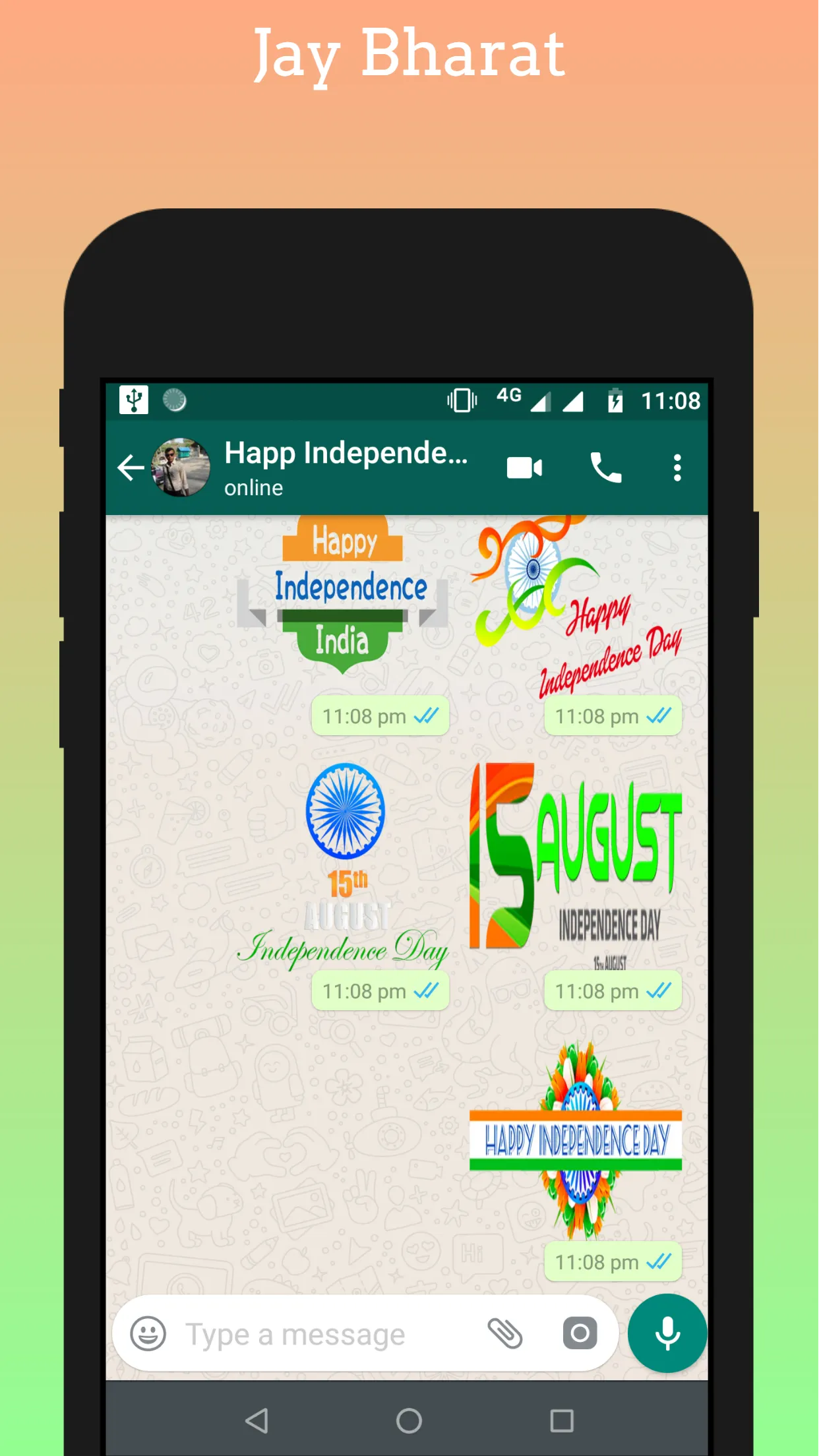 Independence 15 August Sticker | Indus Appstore | Screenshot