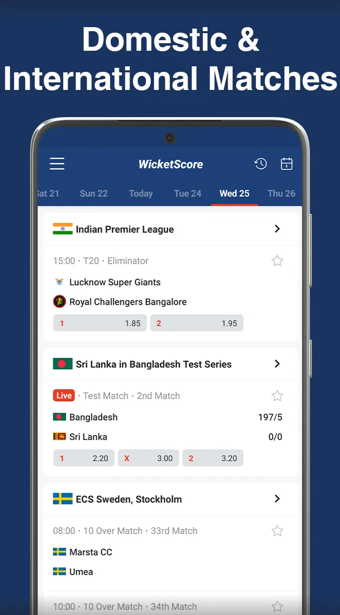 WicketScore Live Cricket Score | Indus Appstore | Screenshot