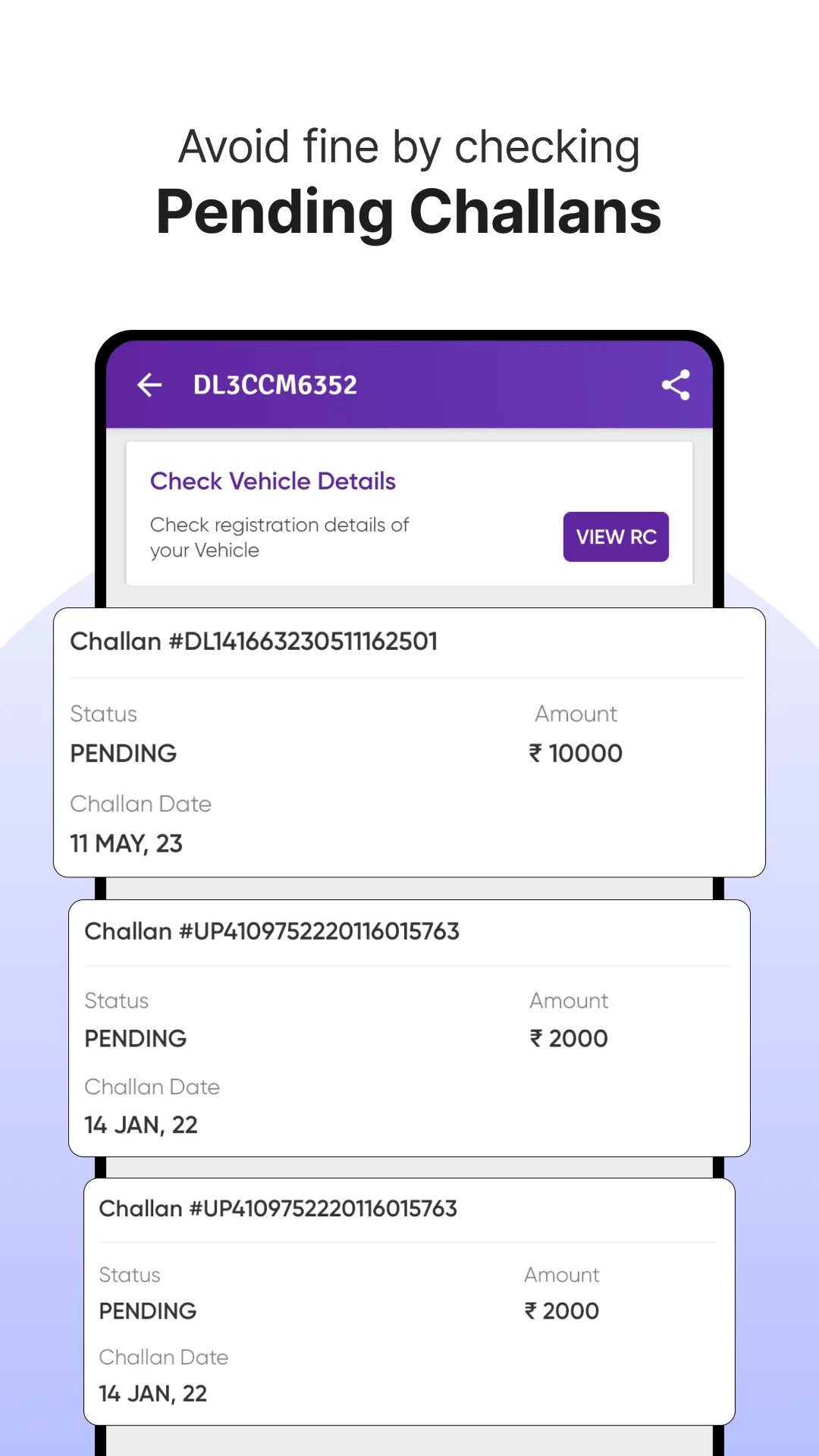 RTO Vehicle Info App, Challan | Indus Appstore | Screenshot