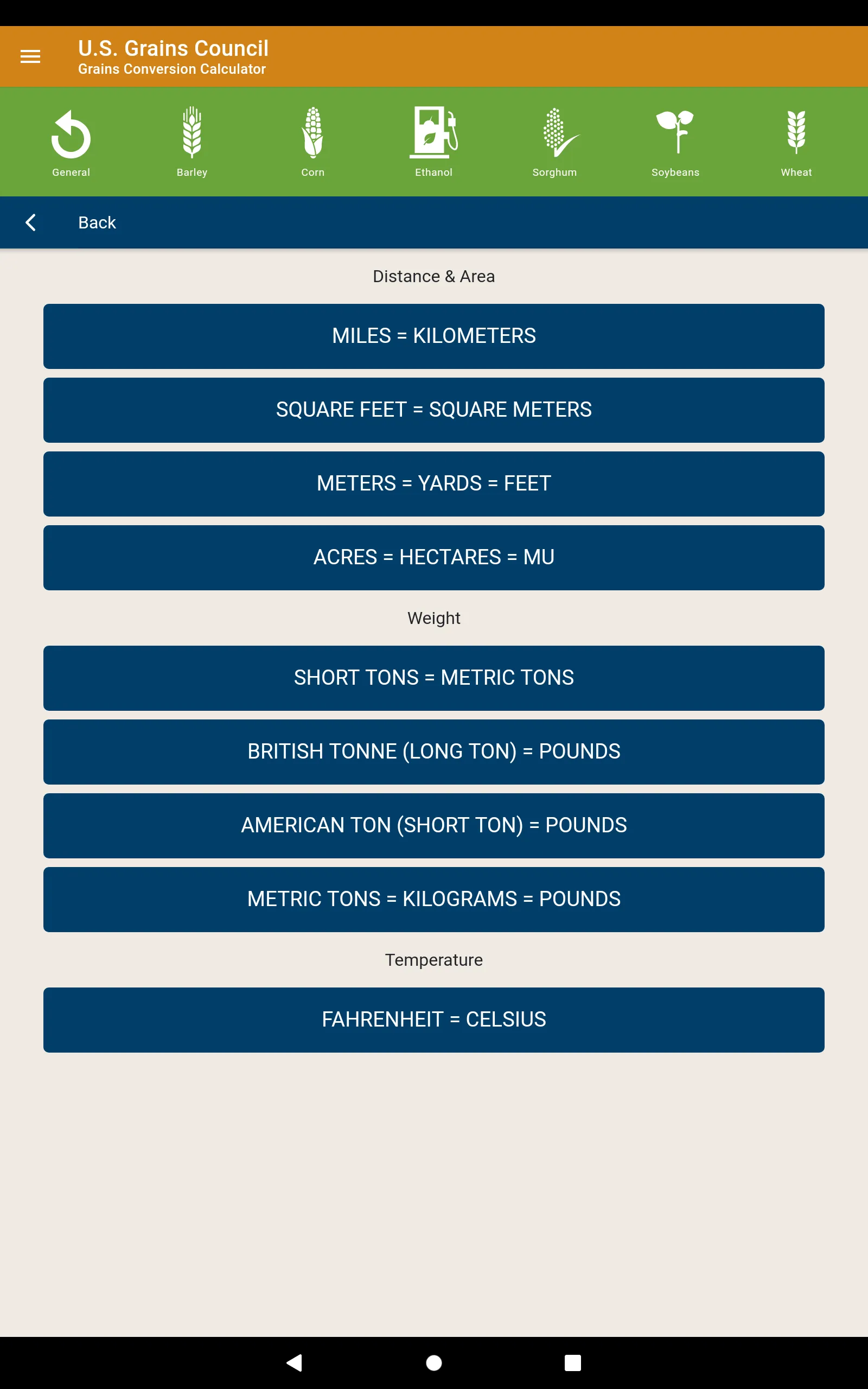 USGC Grains Calculator | Indus Appstore | Screenshot