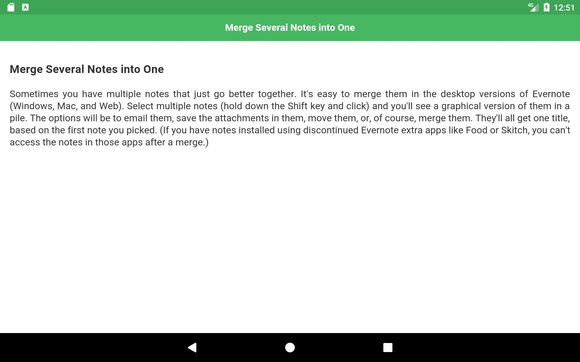 User Guide for Evernote | Indus Appstore | Screenshot