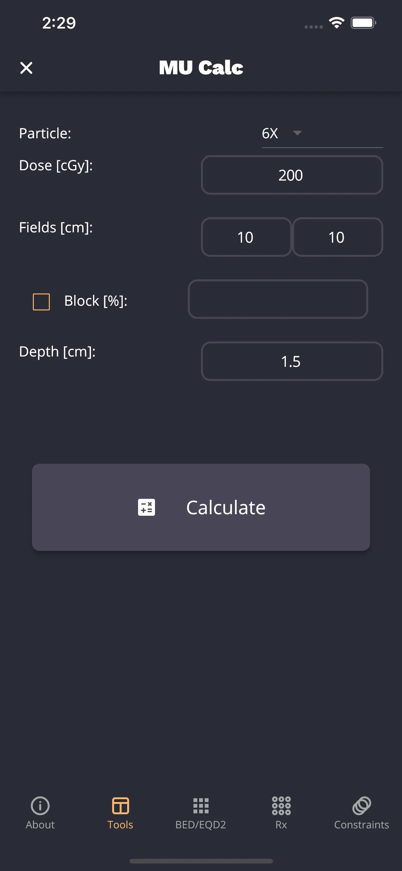 RadOncCalc | Indus Appstore | Screenshot