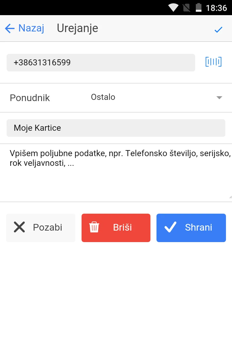 Moje Kartice -kartice zvestobe | Indus Appstore | Screenshot