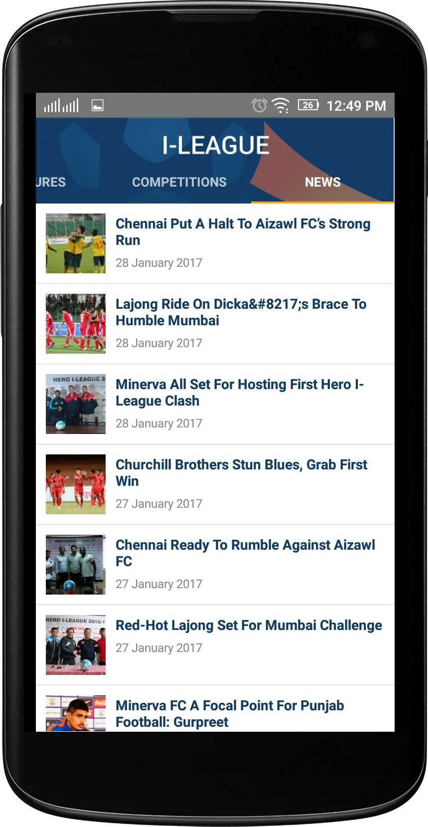 I-League Official | Indus Appstore | Screenshot