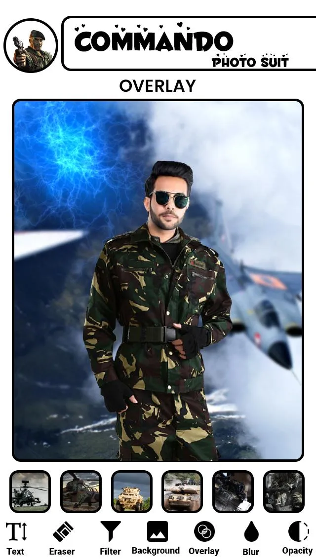 Commando Photo Suit | Indus Appstore | Screenshot