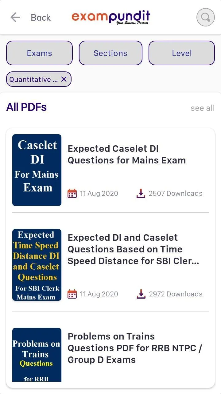 Exampundit - PDFsand Quizzes | Indus Appstore | Screenshot