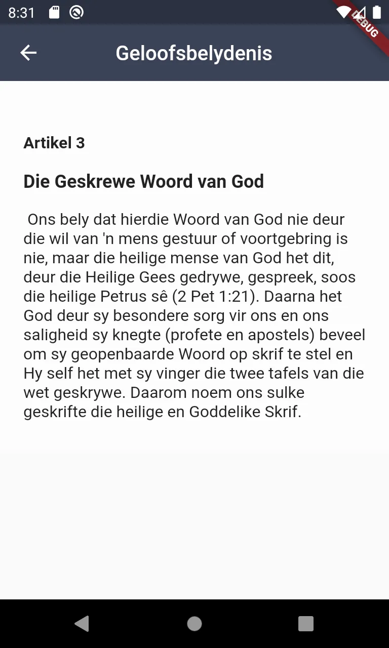 Nederlandse Geloofsbelydenis | Indus Appstore | Screenshot