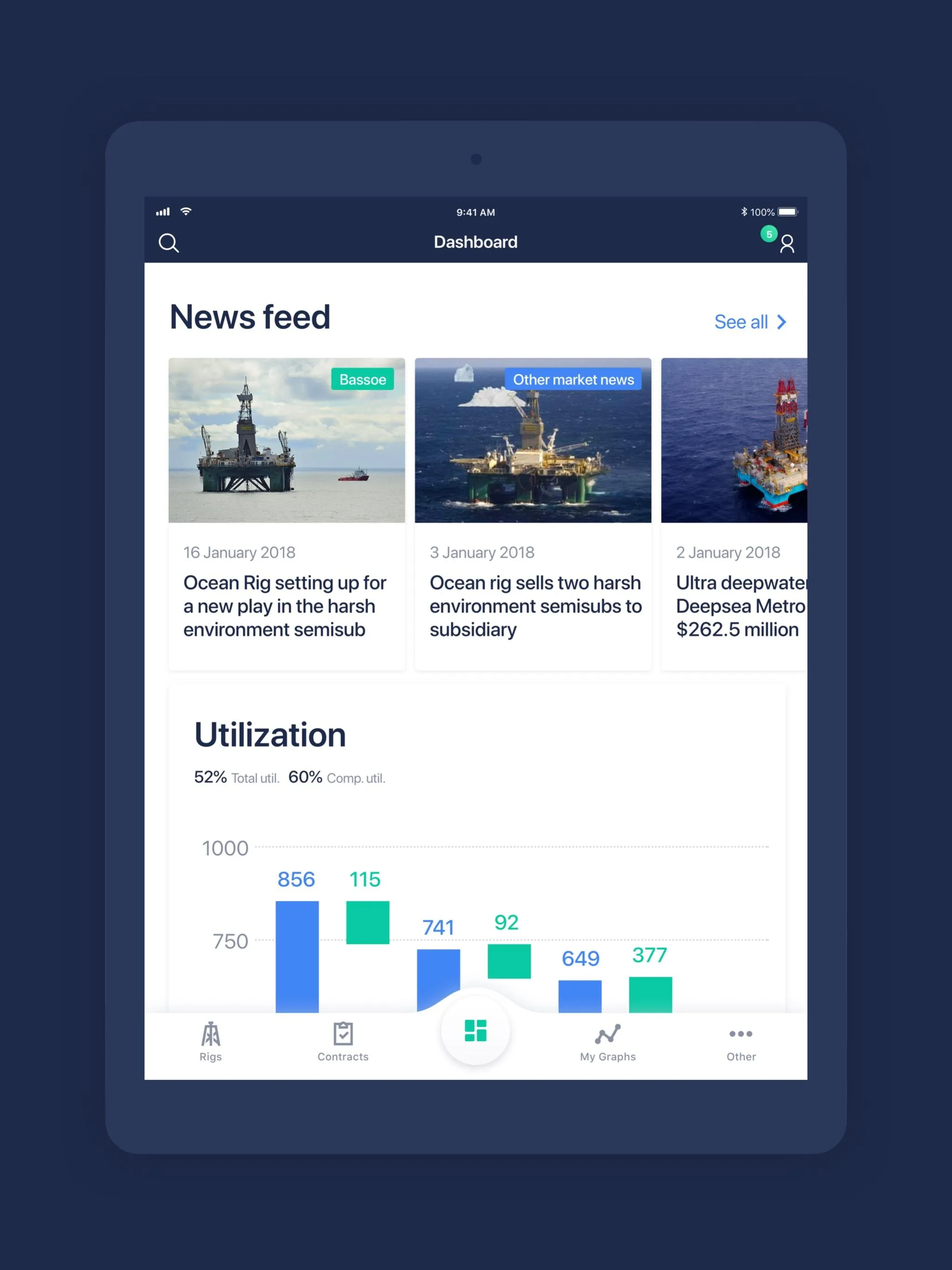 Bassoe Analytics offshore rig  | Indus Appstore | Screenshot