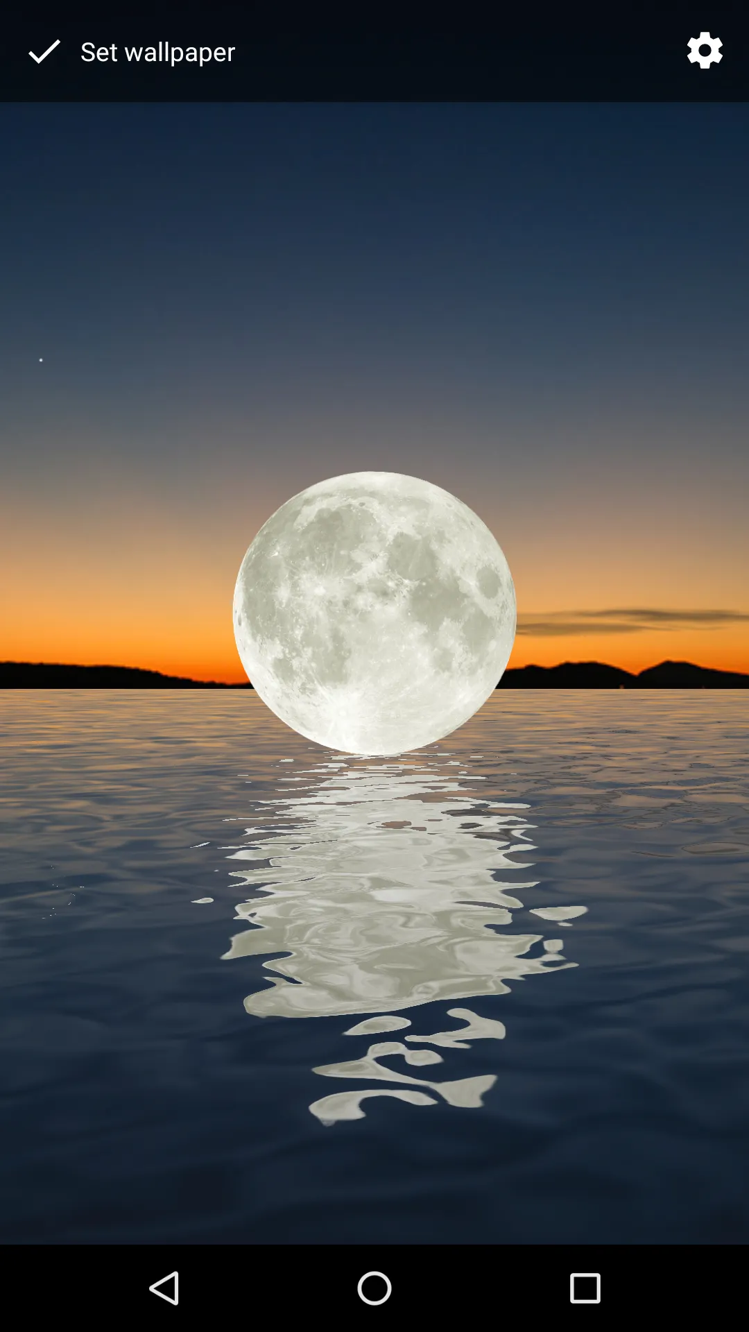 Moon Over Water Live Wallpaper | Indus Appstore | Screenshot