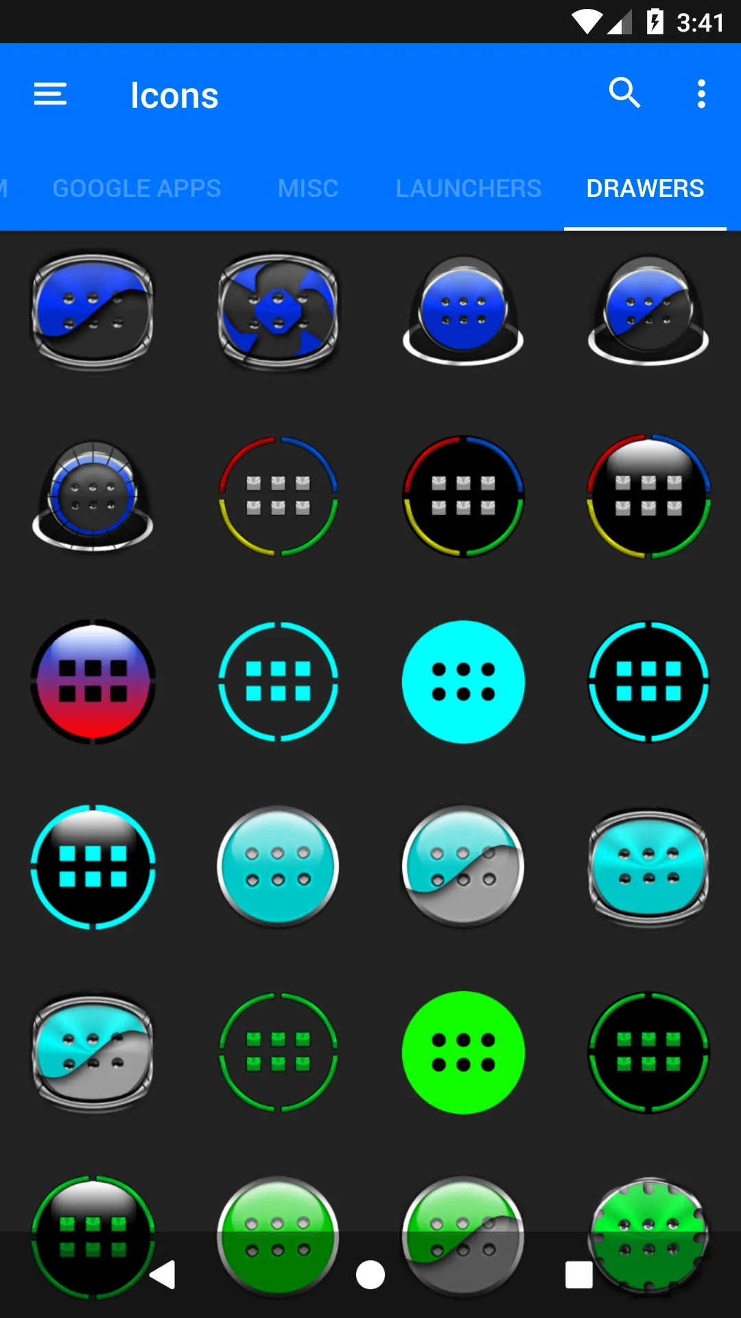 Oreo Cyan Icon Pack | Indus Appstore | Screenshot