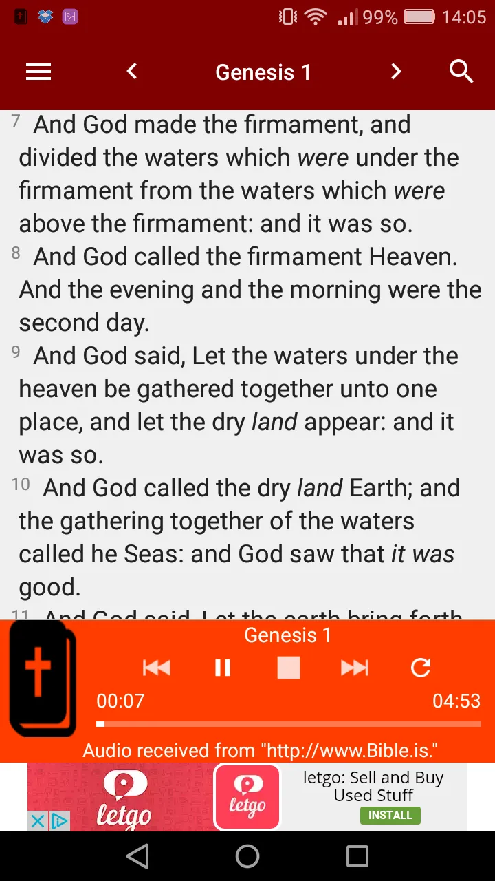 KJV Audio - Holy Bible Verses | Indus Appstore | Screenshot