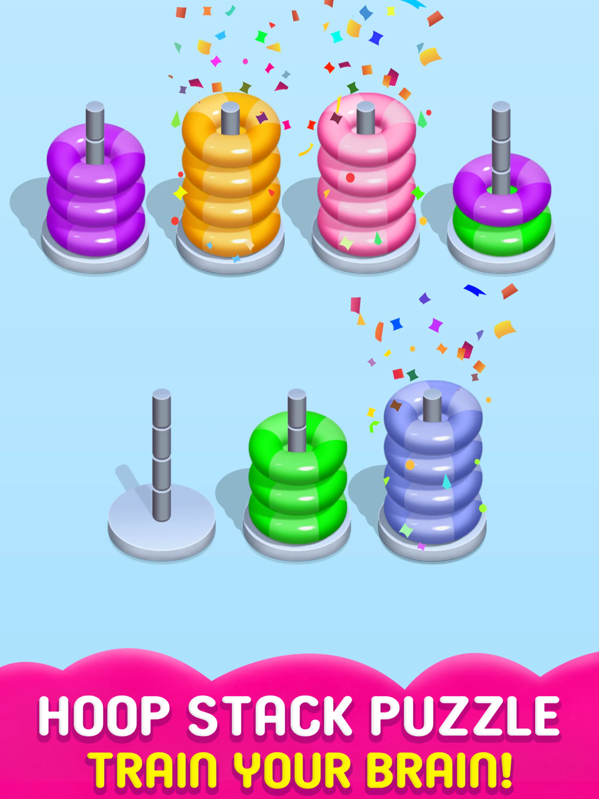 Hoop Sort - Color Hoop Stack | Indus Appstore | Screenshot