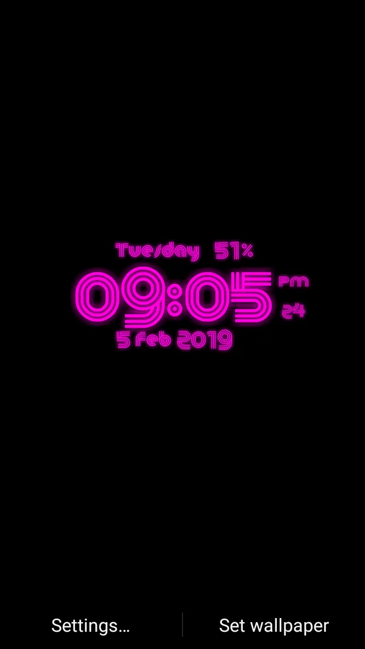 60's Digital Clock Lwp | Indus Appstore | Screenshot