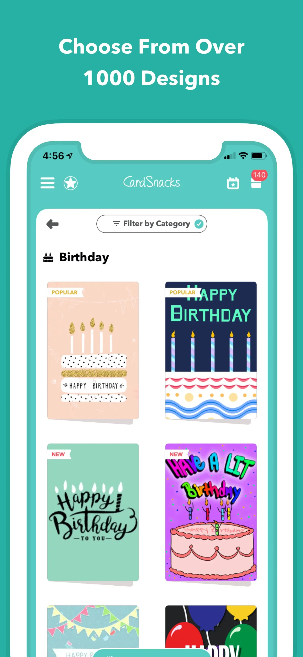 CardSnacks: ecards, gift cards | Indus Appstore | Screenshot