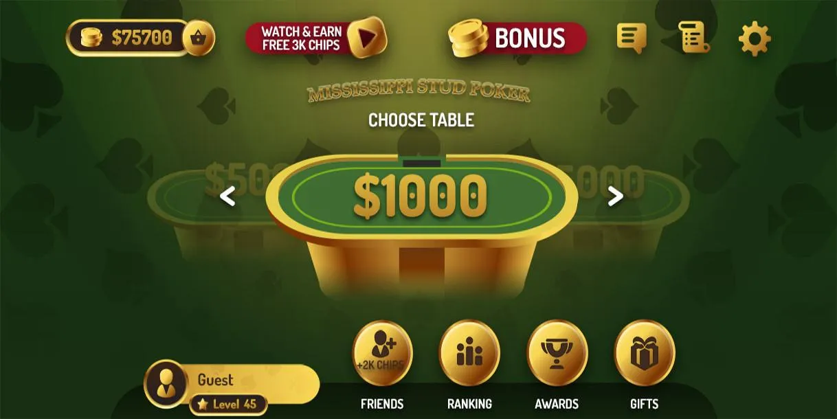 Mississippi Stud Poker | Indus Appstore | Screenshot