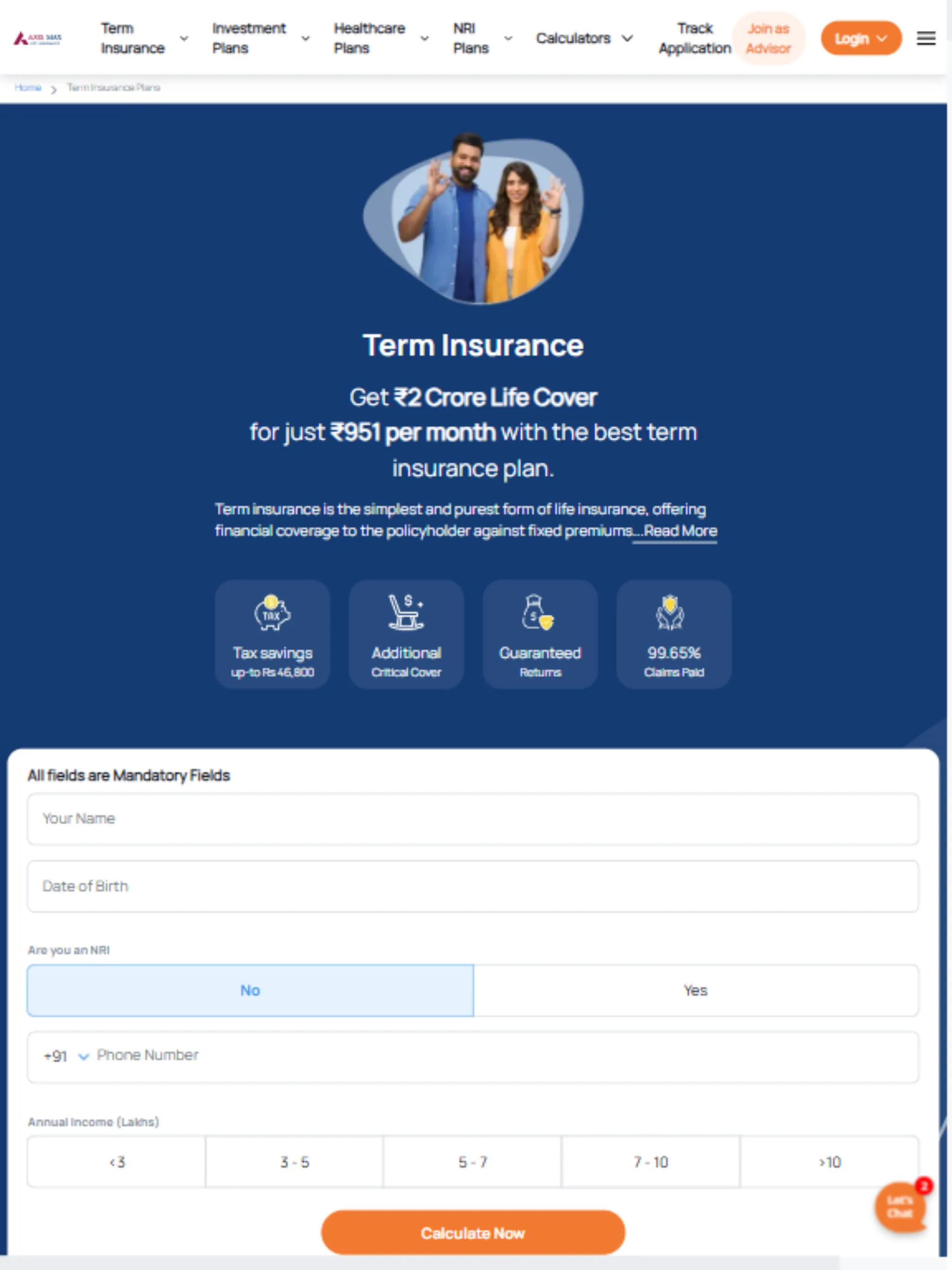 Axis Max life Insurance - Lite | Indus Appstore | Screenshot
