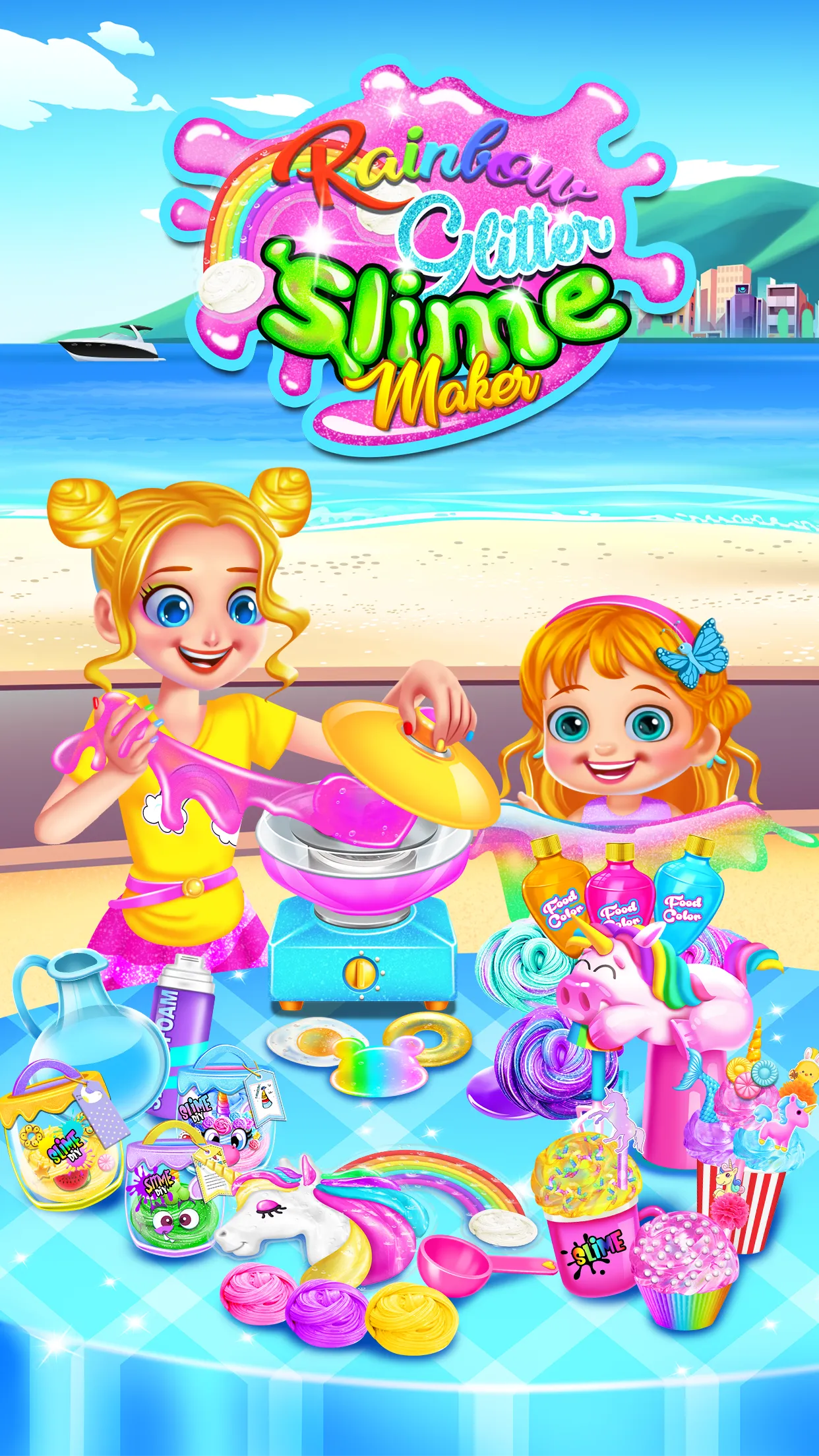 Rainbow Glitter Slime Maker | Indus Appstore | Screenshot