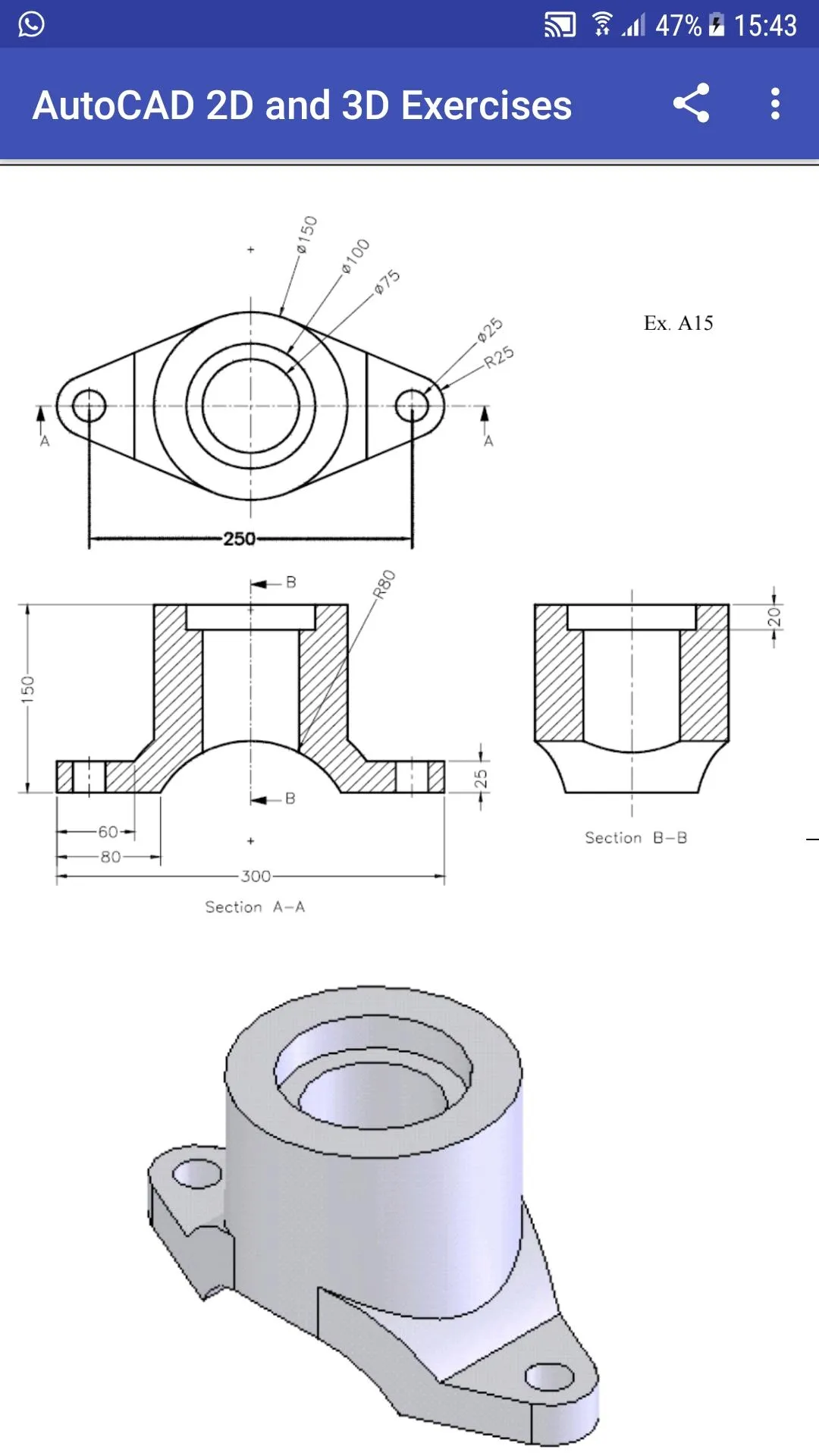 AutoCAD 2D & 3D Exercises | Indus Appstore | Screenshot