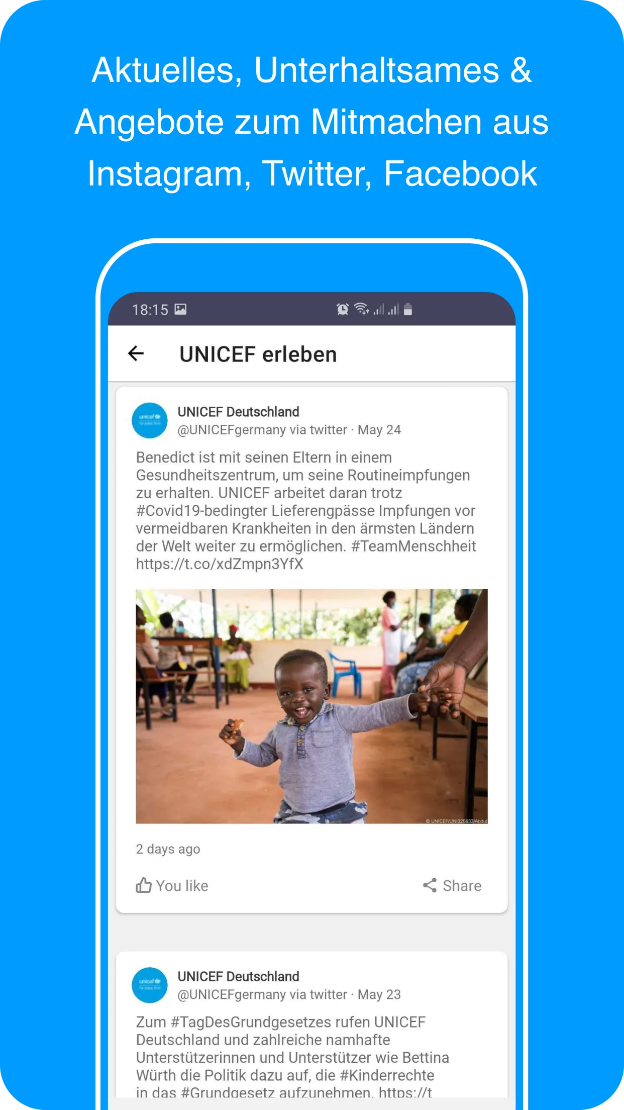 UNICEF erleben | Indus Appstore | Screenshot