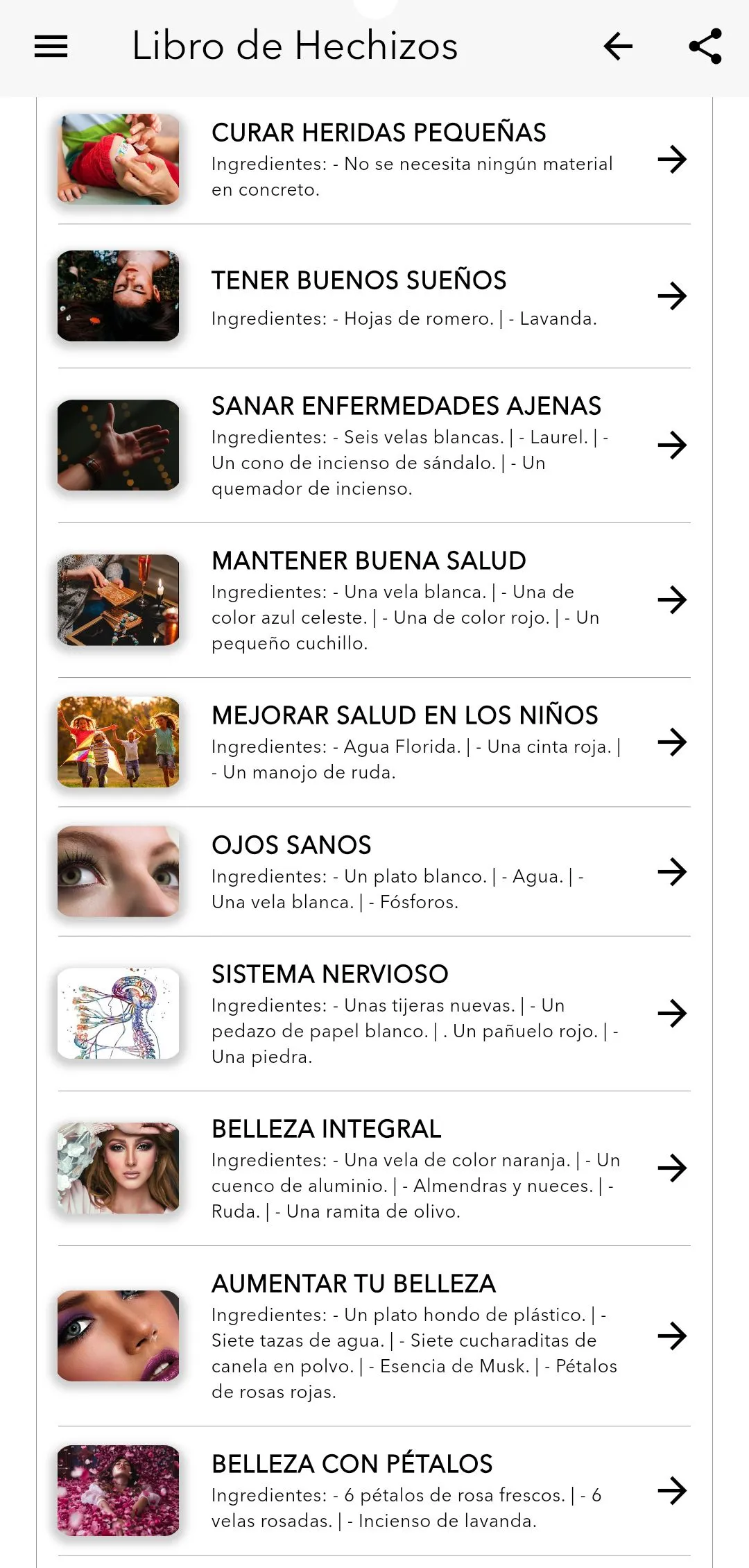 Libro de Hechizos | Indus Appstore | Screenshot