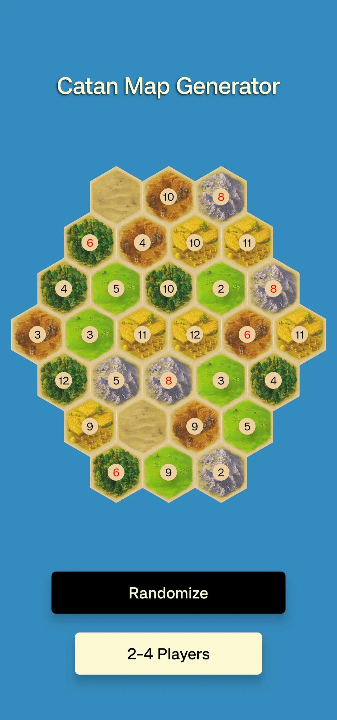 Catan Map Generator | Indus Appstore | Screenshot