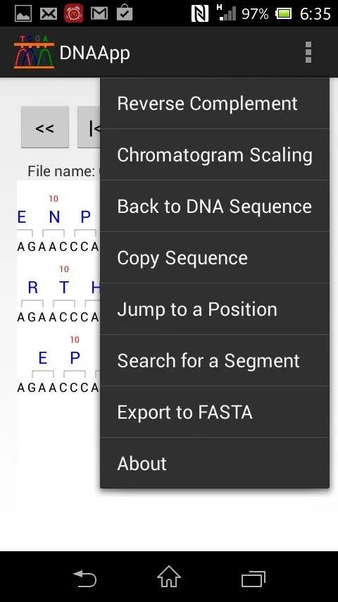 DNAApp: DNA sequence analyzer | Indus Appstore | Screenshot