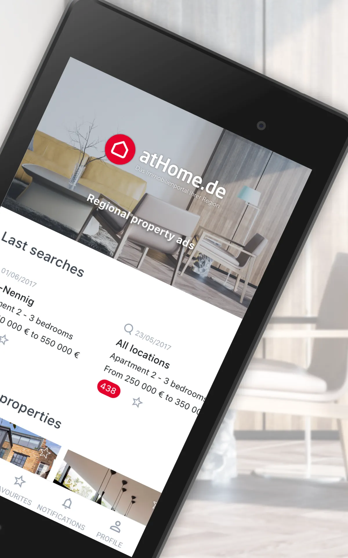 atHome.de Regional Real Estate | Indus Appstore | Screenshot