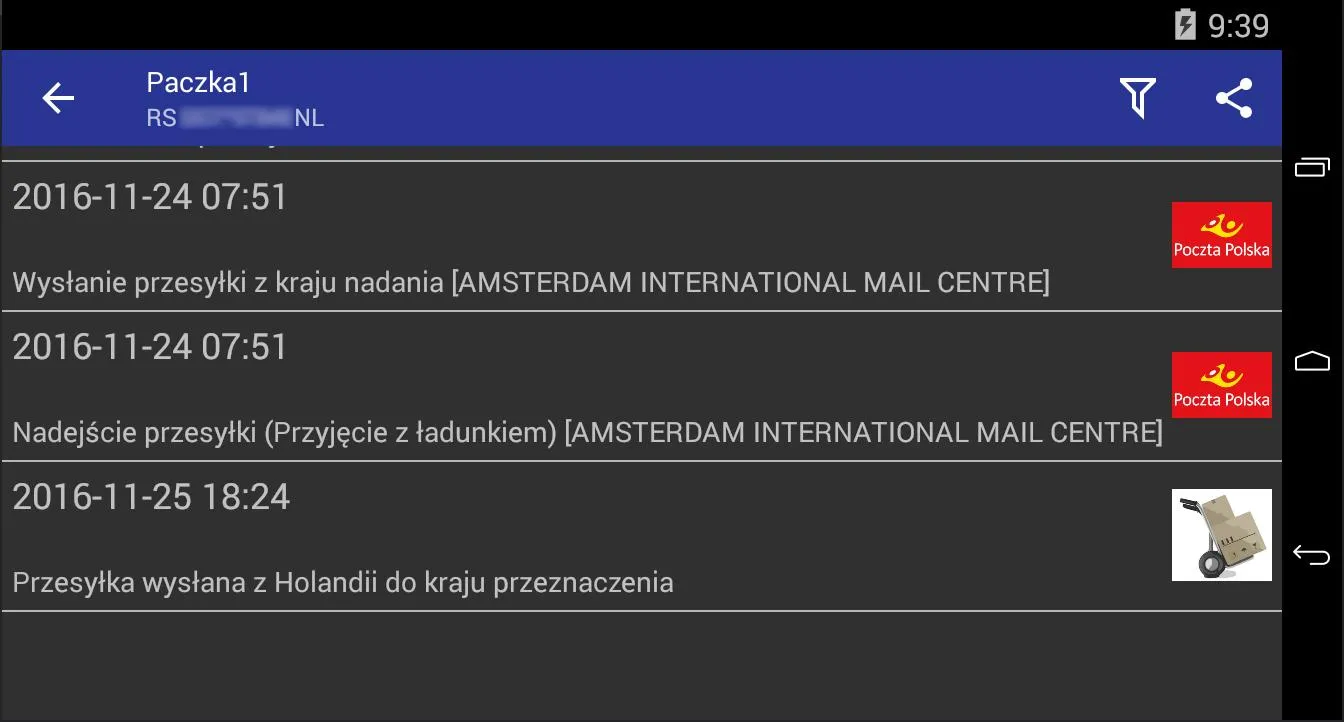 AliPaczka śledzenie przesyłek | Indus Appstore | Screenshot