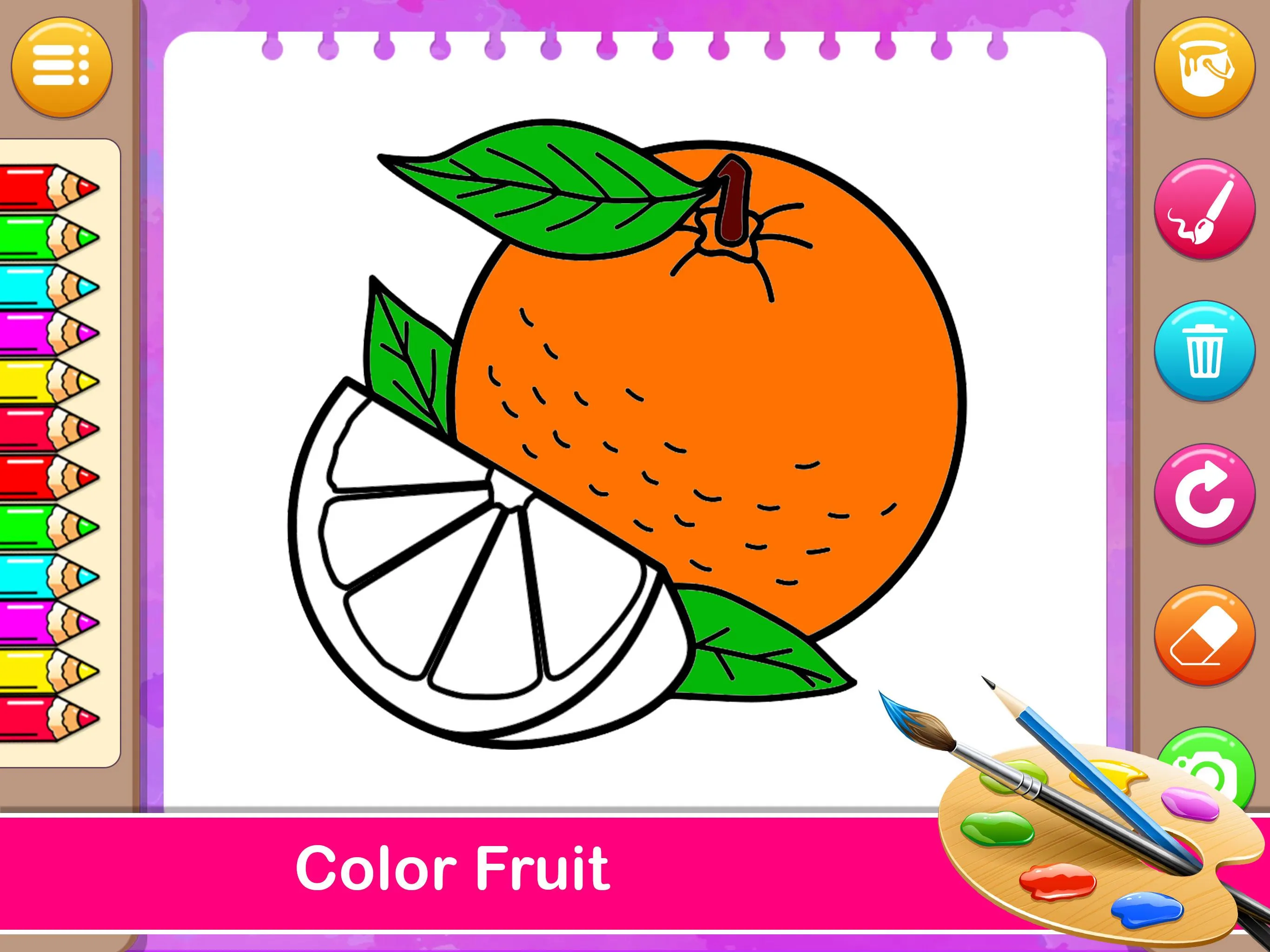 Fruits Coloring & Drawing Book | Indus Appstore | Screenshot