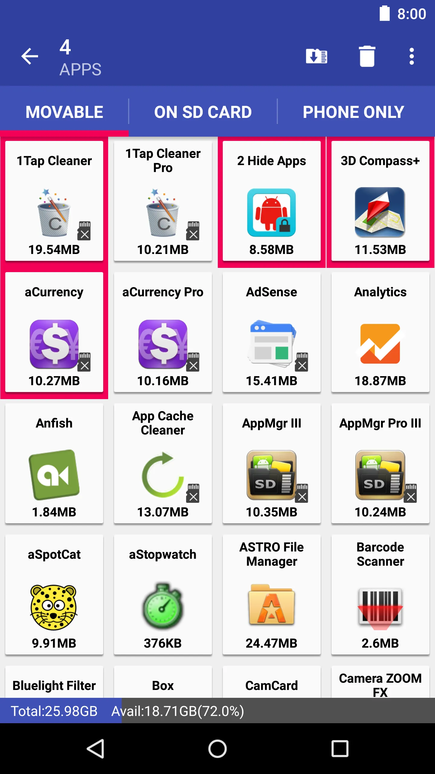 AppMgr III (App 2 SD) | Indus Appstore | Screenshot