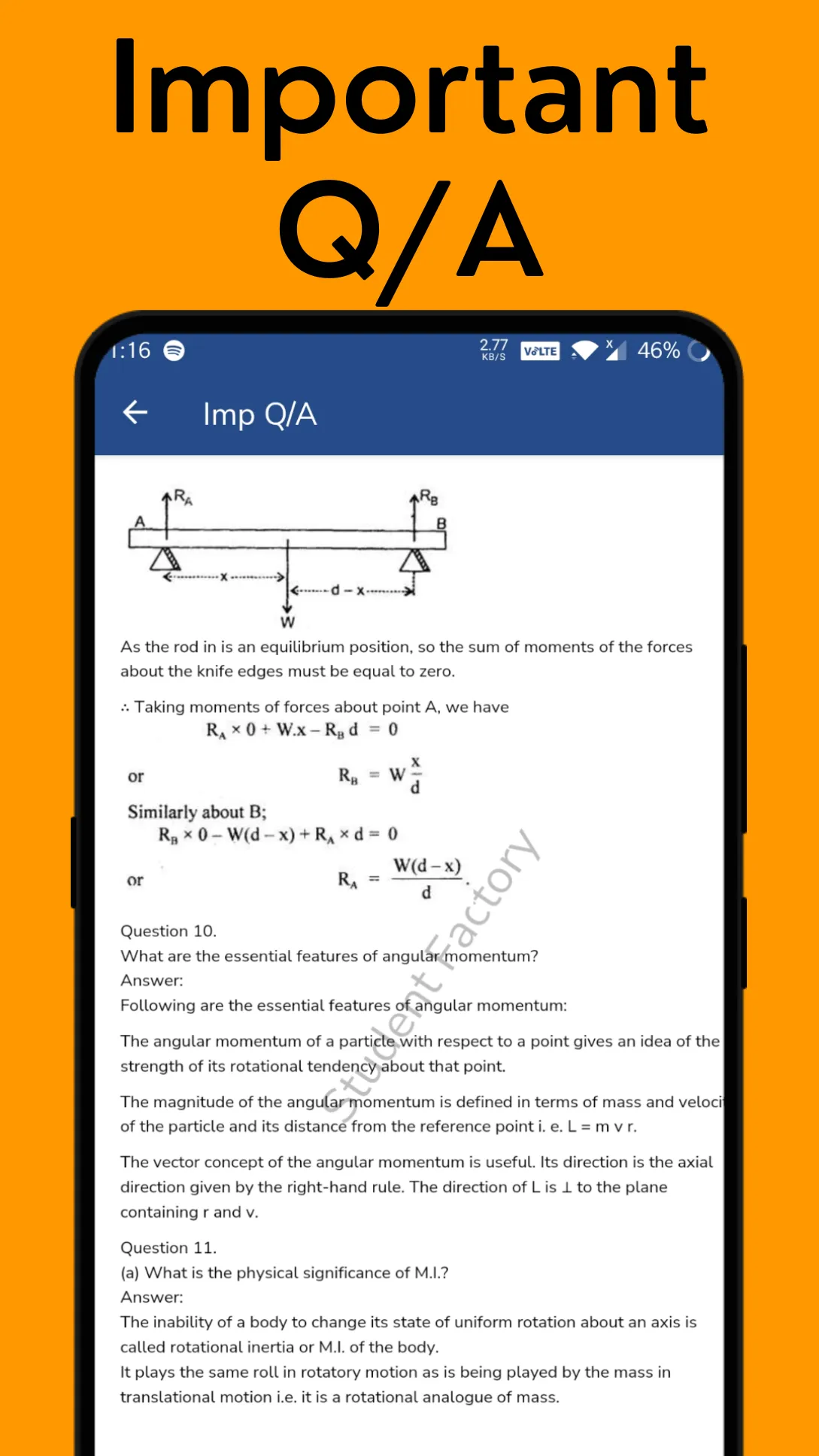 Class 11 Physics Solutions ++ | Indus Appstore | Screenshot