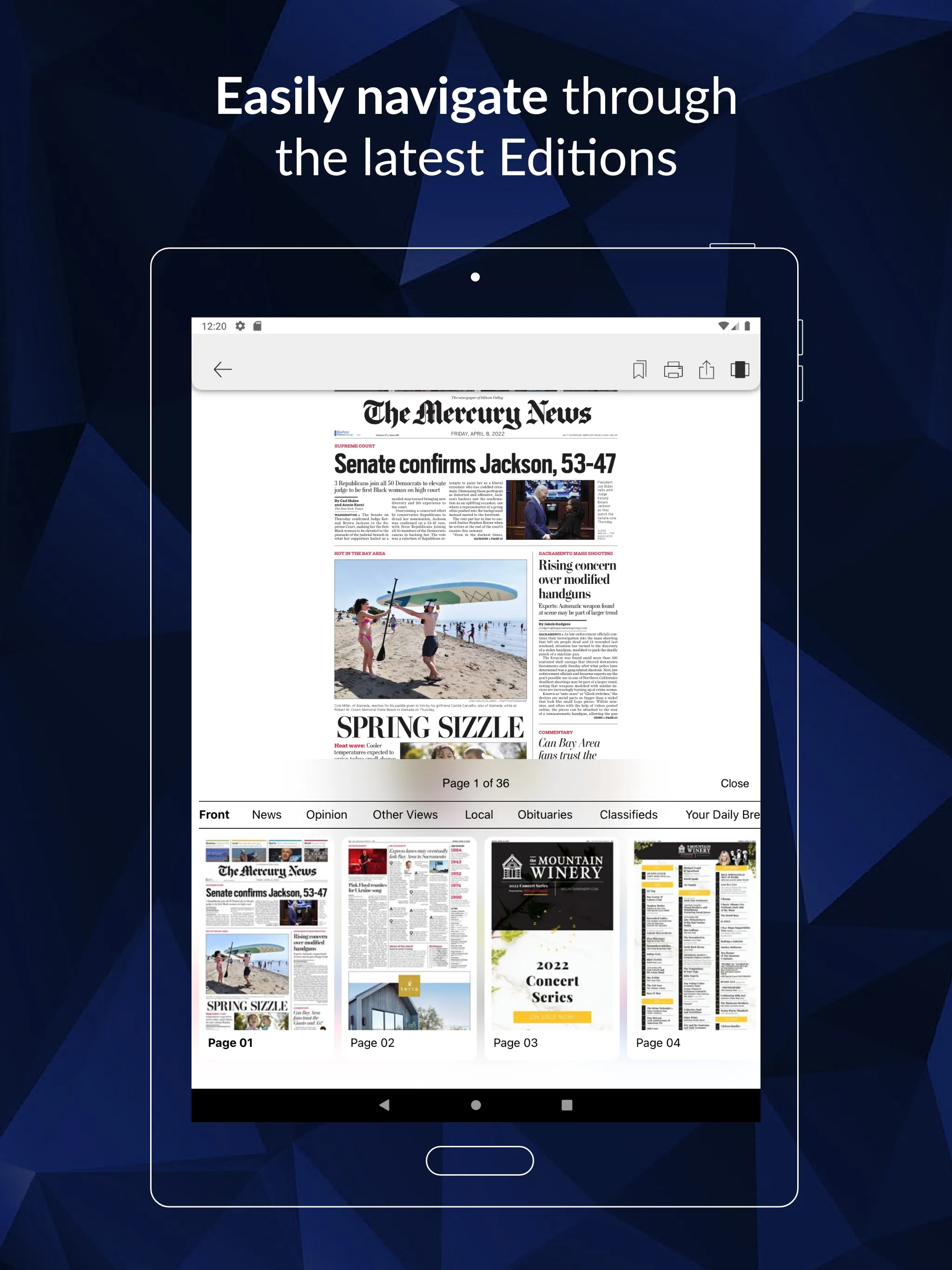 The Mercury News e-Edition | Indus Appstore | Screenshot