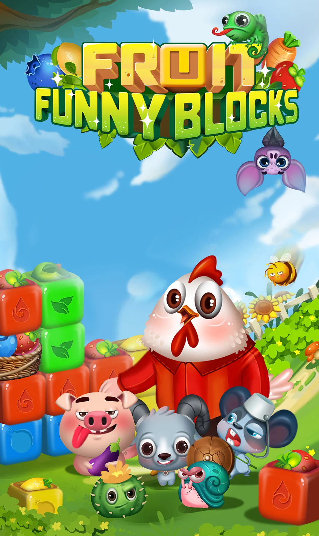 Fruit Funny Blocks: farm cubes | Indus Appstore | Screenshot