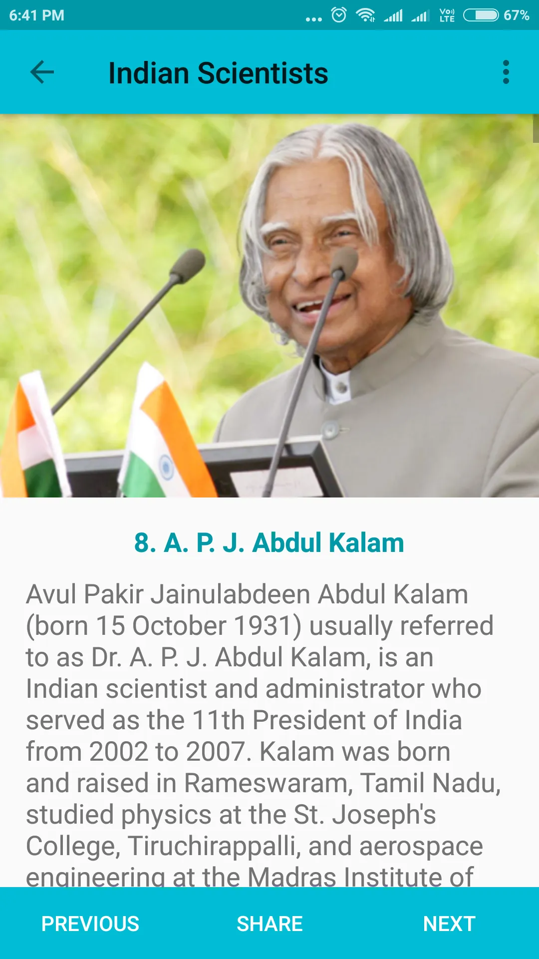 Indian Scientists | Indus Appstore | Screenshot