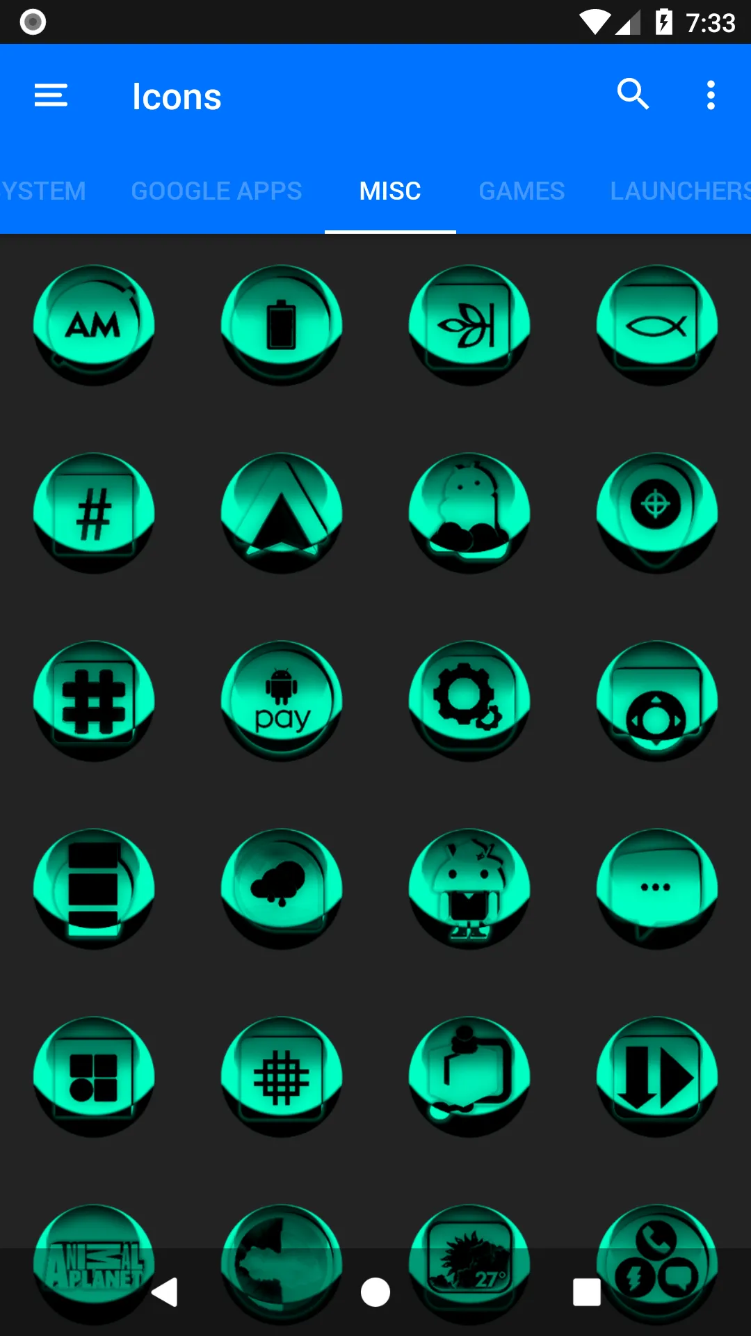 Teal Icon Pack Style 3 | Indus Appstore | Screenshot