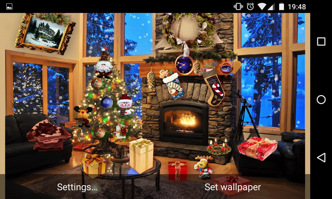 Christmas Fireplace Lwp | Indus Appstore | Screenshot