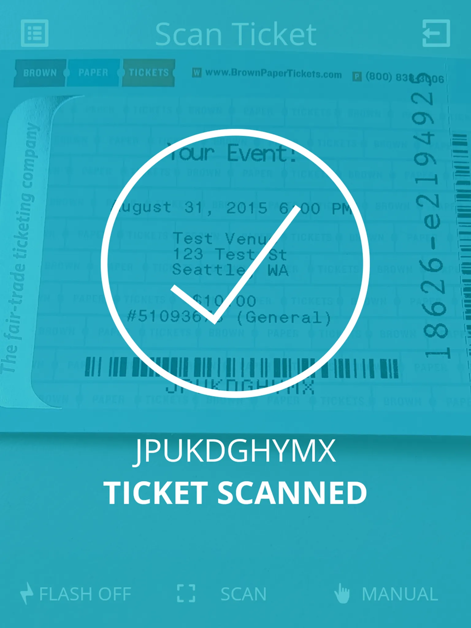 Brown Paper Tickets - Scanner | Indus Appstore | Screenshot