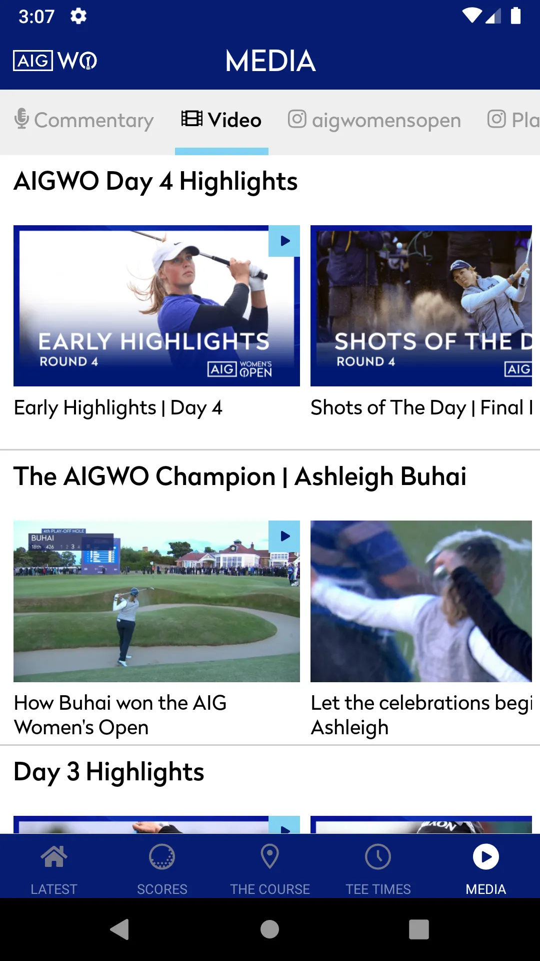 AIG Women's Open | Indus Appstore | Screenshot