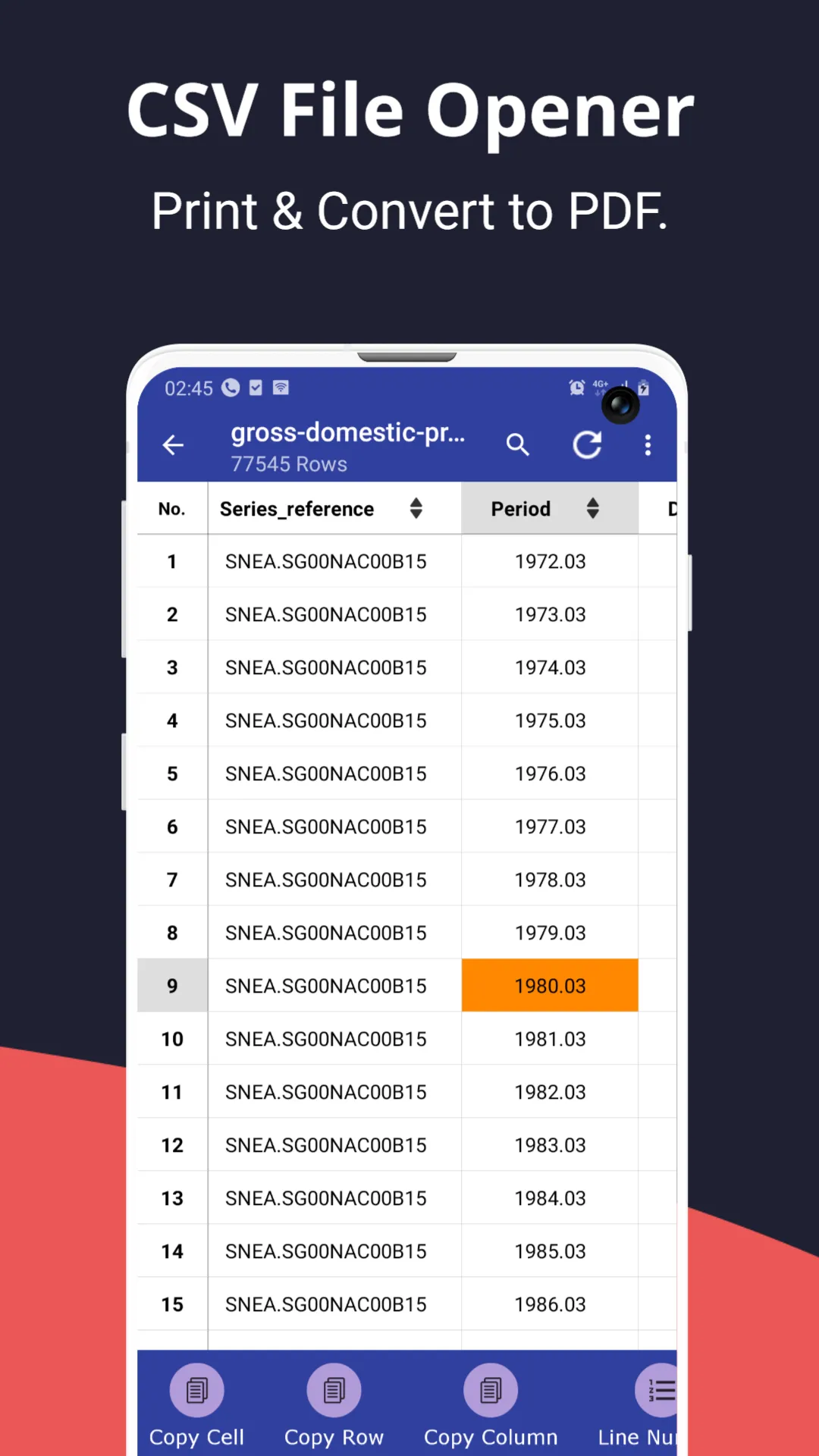 CSV File Viewer | Indus Appstore | Screenshot