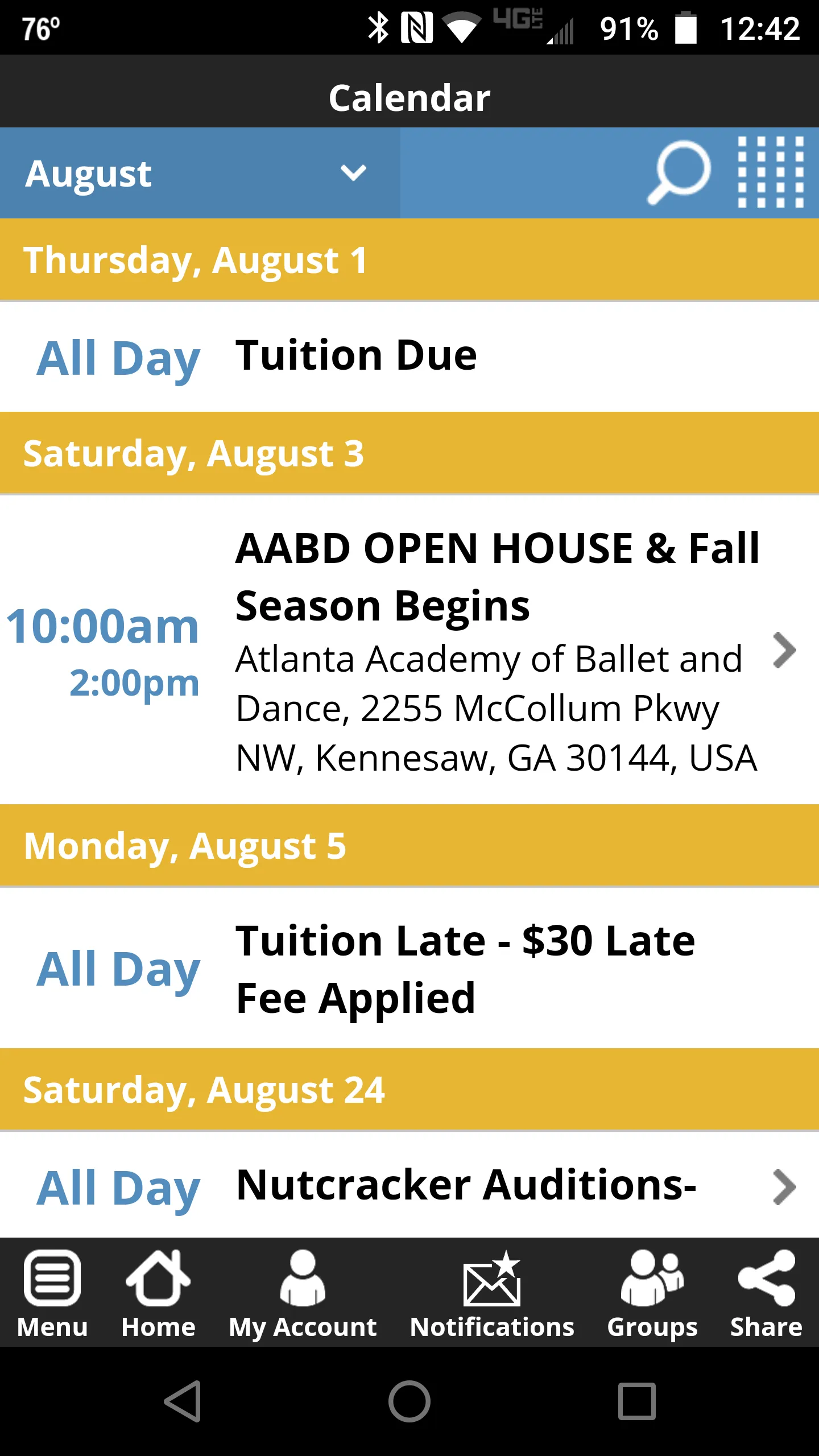 Atlanta Academy of Ballet and  | Indus Appstore | Screenshot