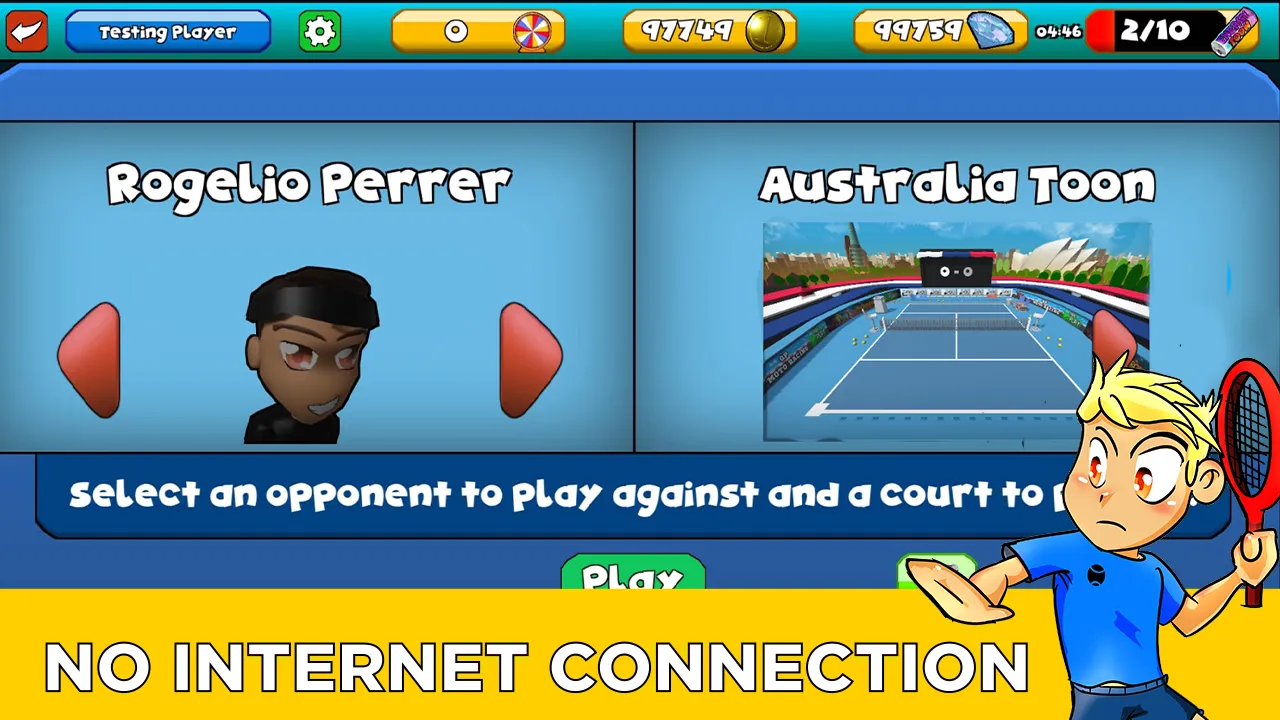 Toons Tennis Super Smash | Indus Appstore | Screenshot