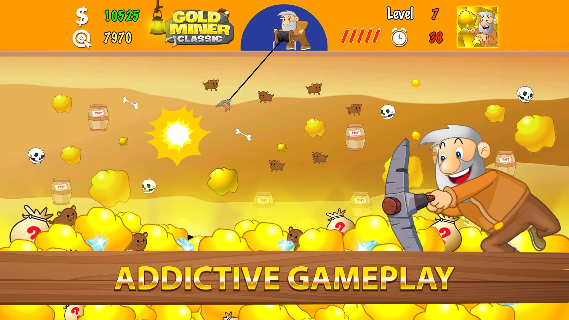 Gold Miner Classic: Gold Rush | Indus Appstore | Screenshot