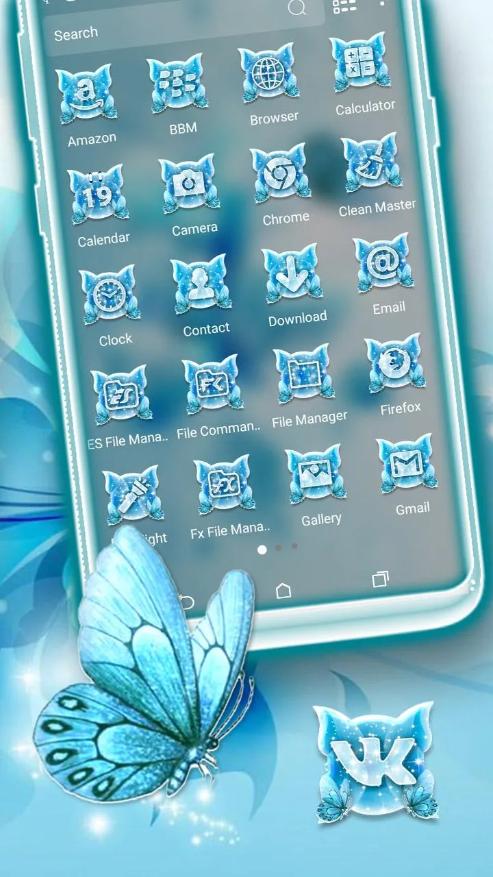 Flower Butterfly Glitter Theme | Indus Appstore | Screenshot